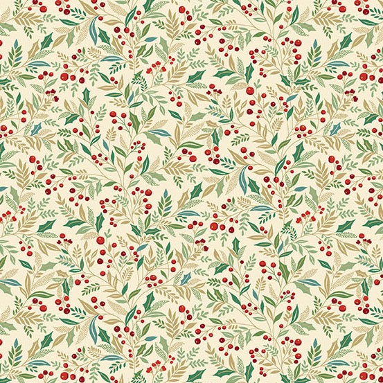 Makower UK Adorn Holly Cream