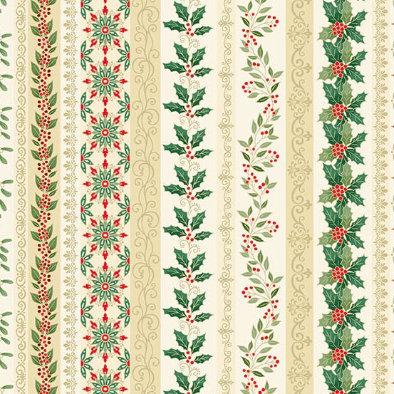 Makower UK Adorn Garland Stripe Cream