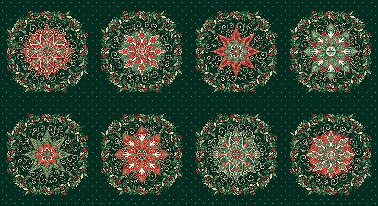 Makower UK Adorn Circles Green