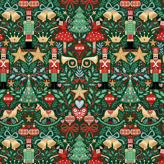 Makower UK The Nutcracker Sugar Plum Green