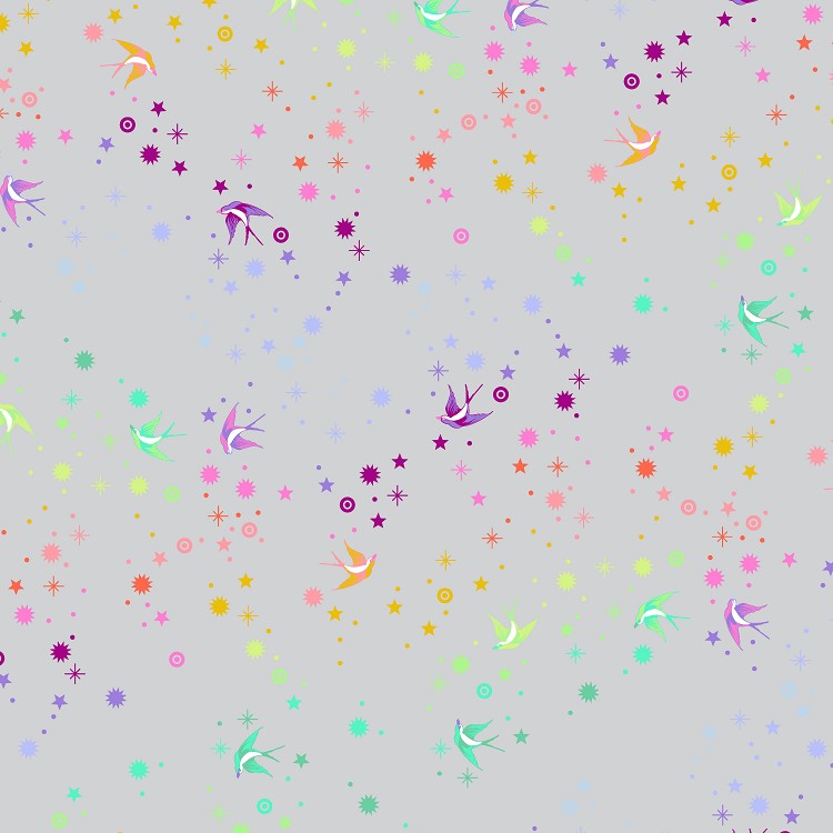 Freespirit Fabrics Tula Pink Graywork Fairy Dust Fog