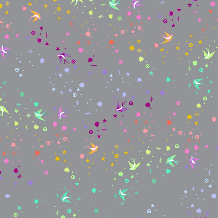 Freespirit Fabrics Tula Pink Graywork Fairy Dust Shadow