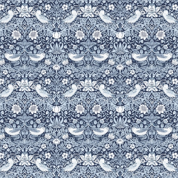 FreeSpirit Morris & Co Mini Strawberry Thief - Indigo