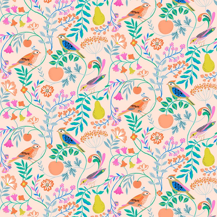 Dashwood Studio Songbird Birds on Peach 