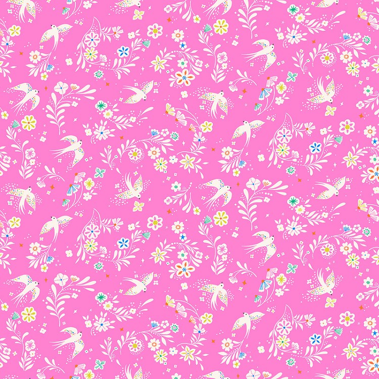 Dashwood Studio Songbird Soaring Birds on Pink